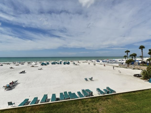 Views of the gulf from the bedroom and living room